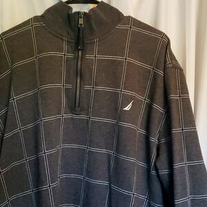 Men's Xxl Gray  Nautica Quarter - Zip Pullover.